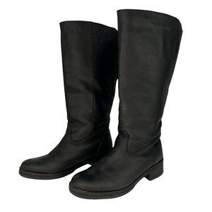 Blondo Canada Leather Waterproof Riding Boots Equestrian Knee High Lined Heeled